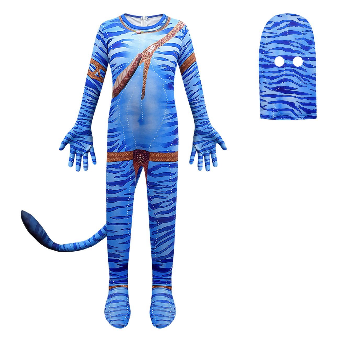 Avatar: The Way of Water Costume Blue Cosplay zentai jumpsuit For Kids-Pajamasbuy