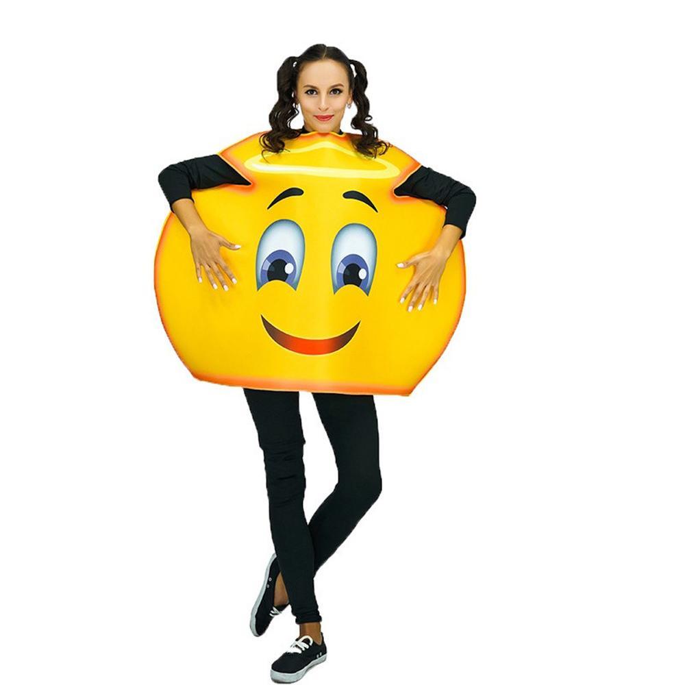Adult couples funny smiley spoof expression performance jumpsuit costume Cosplay Party