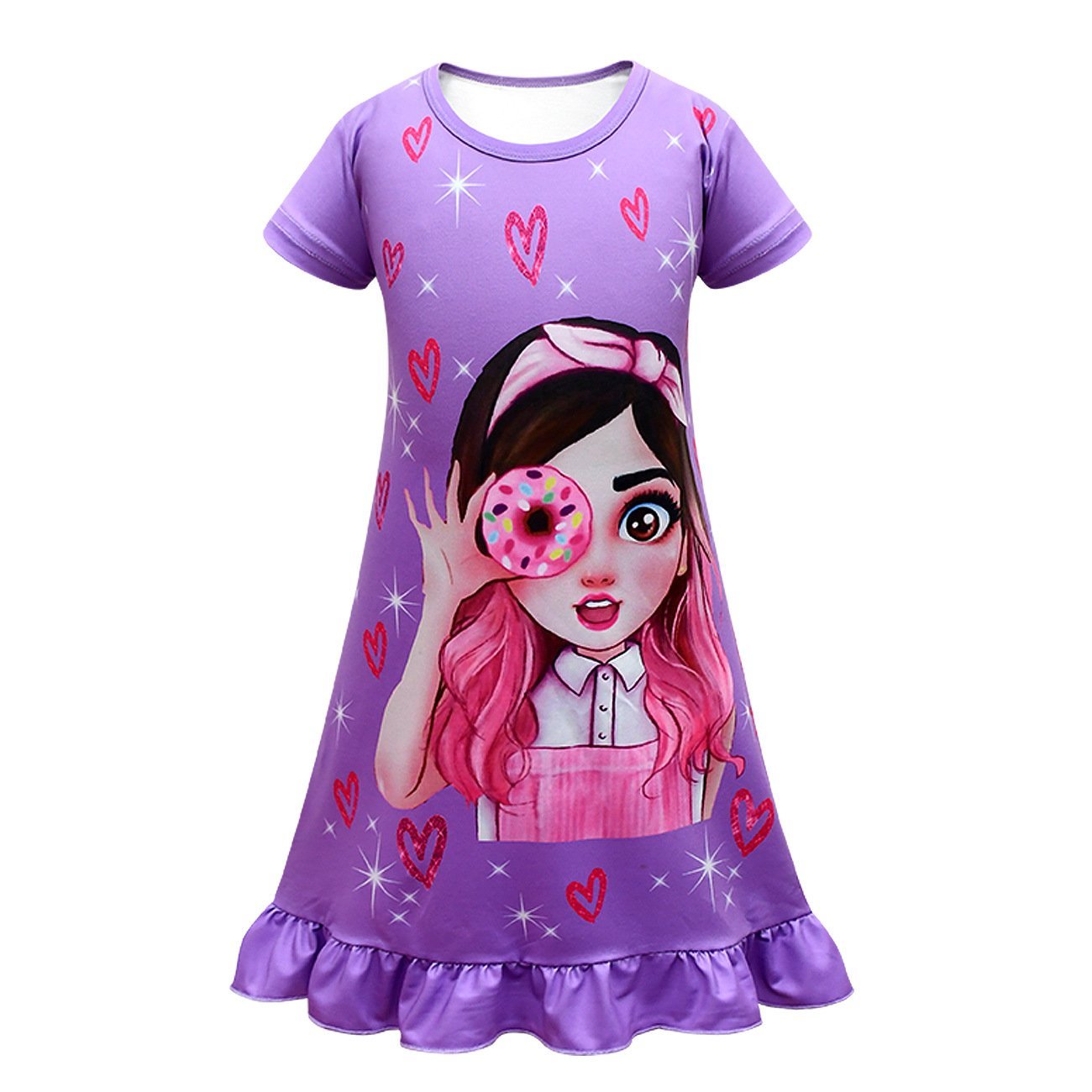 Pink Mis Pastelitos friends Costume Cosplay cartoon print costume Dress For kids