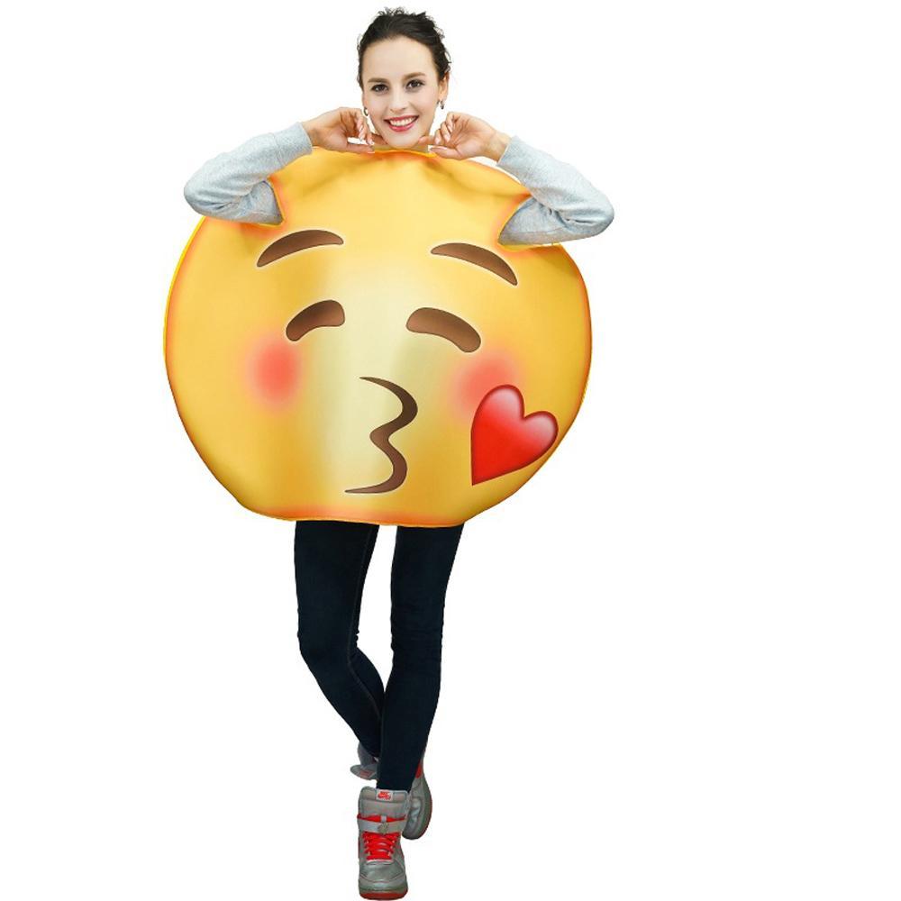 Adult couples funny smiley spoof expression performance jumpsuit costume Cosplay Party