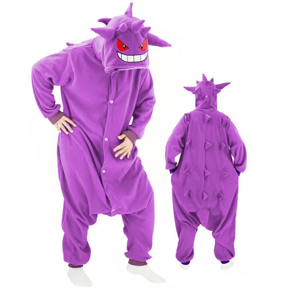 Gengar kigurumi onesies anime Pokemon pajamas pyjamas Halloween Costume-Azurebuy