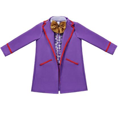 Kids Willy Wonka Charlie and the Chocolate Factory Johnny Depp Cosplay Suit Costume Set