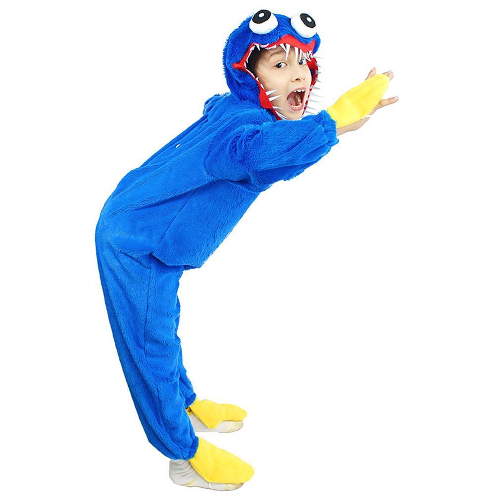 Poppy Playtime Huggy Wuggys Plush Halloween Costume Kids Cosplay Jumpsuit