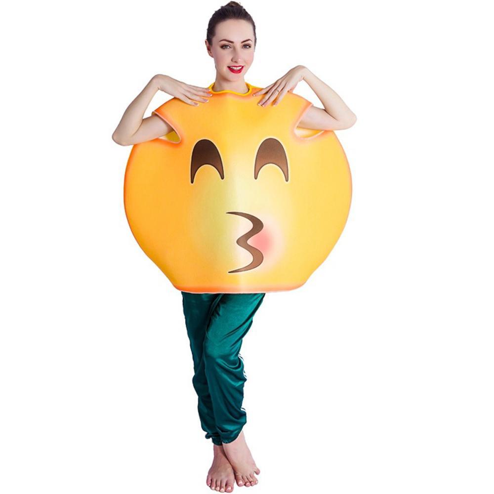 Adult couples funny smiley spoof expression performance jumpsuit costume Cosplay Party
