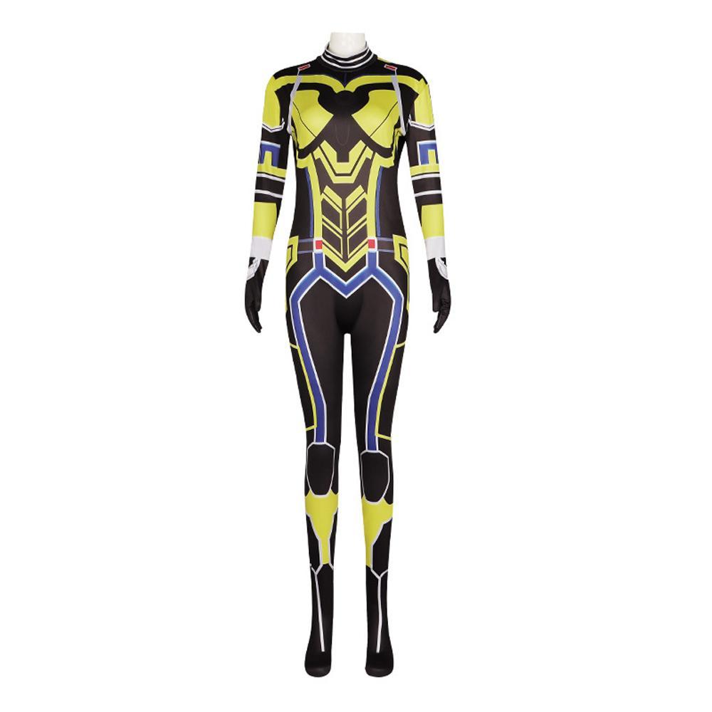 Wasp Zentai Costume Ant-Man and the Wasp Quantumania Cosplay Costumes Jumpsuit For Adults