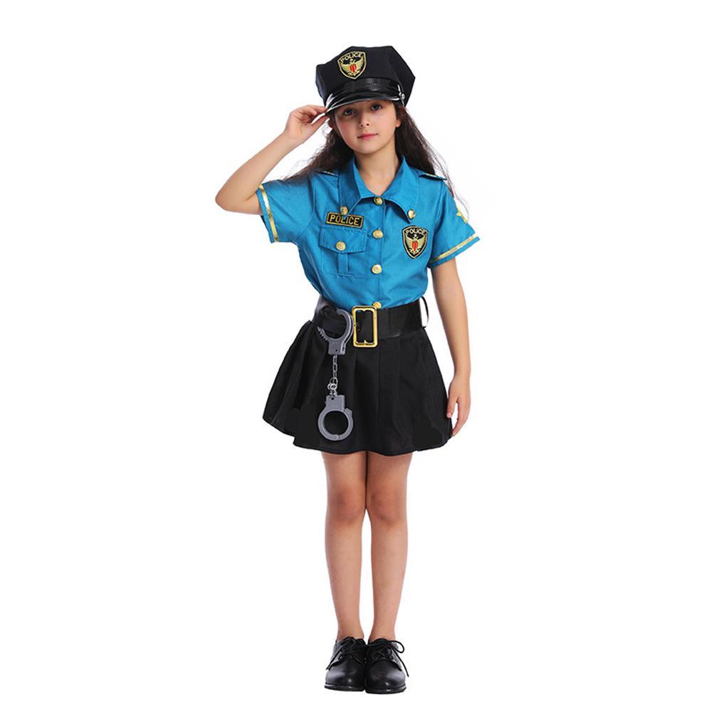 Kids police suit Costume uniform Cosplay Costume Masquerade
