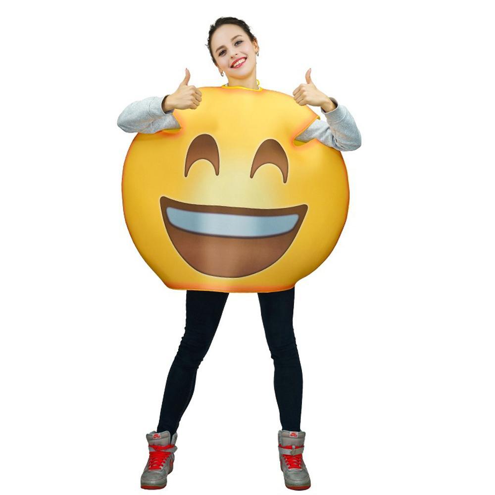 Adult couples funny smiley spoof expression performance jumpsuit costume Cosplay Party