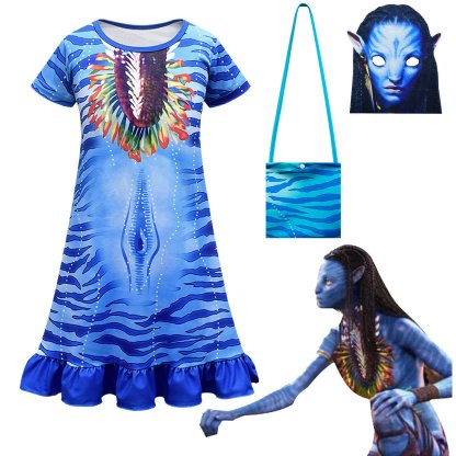 Avatar: The Way of Water Costume Cosplay Pajamas Dress For Kids