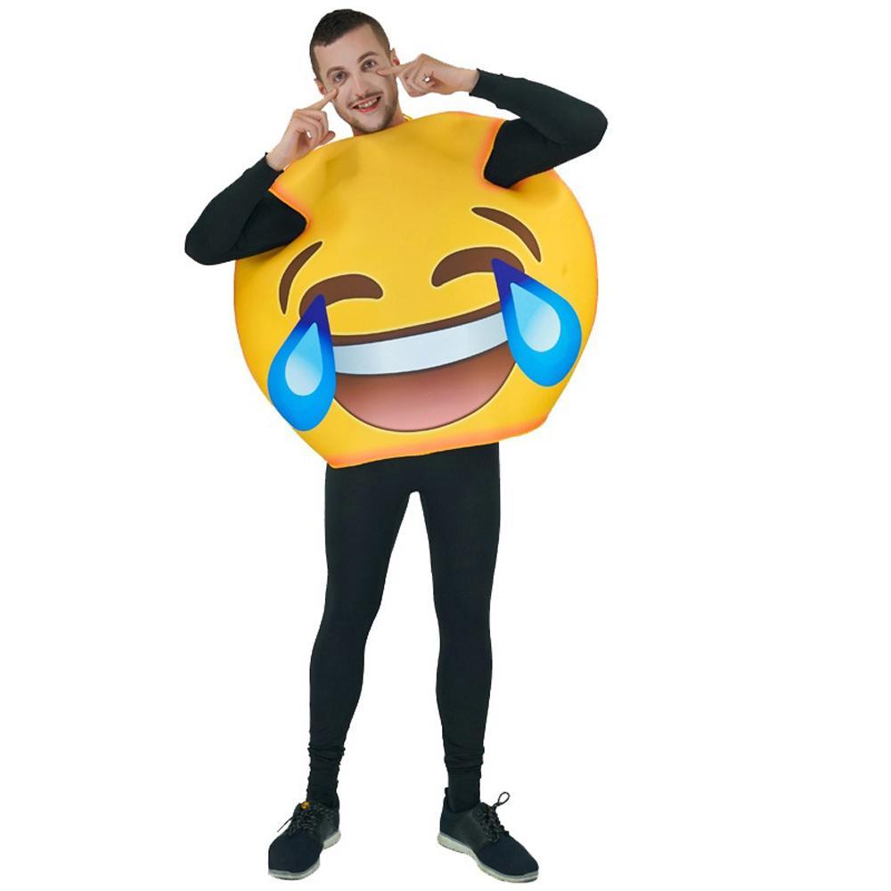 Adult couples funny smiley spoof expression performance jumpsuit costume Cosplay Party