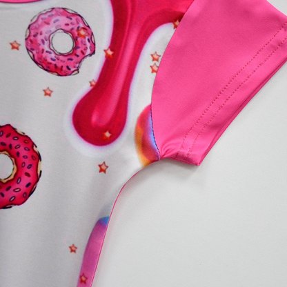 Mis Pastelitos friends Costume Cosplay Pink cartoon print Dress For kids