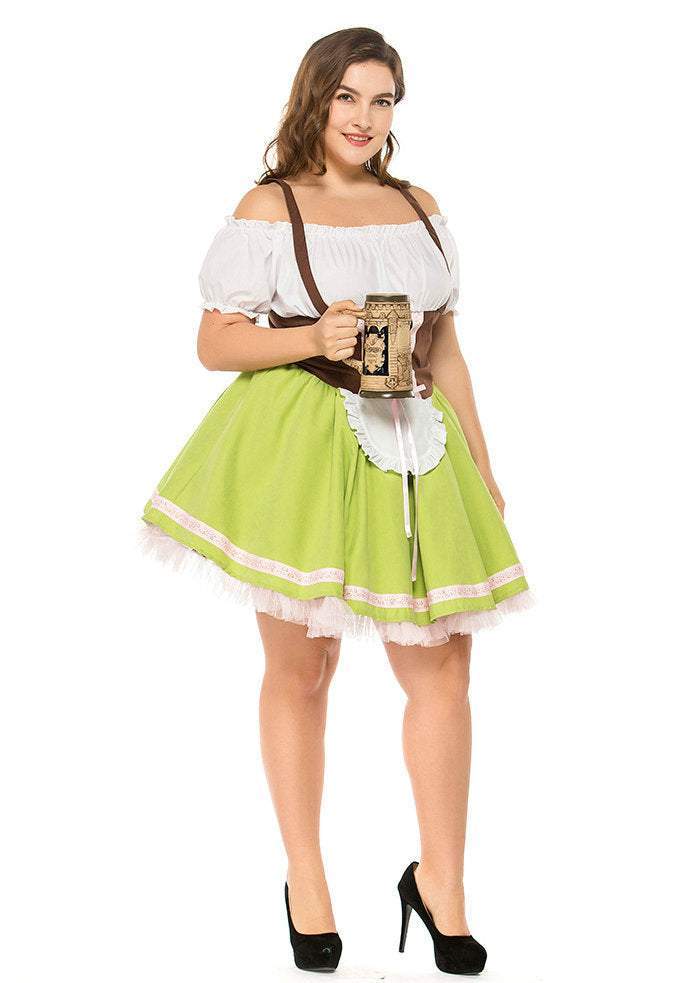 German Oktoberfest Outfit Plus Size Dress Women Halloween Cosplay Costume