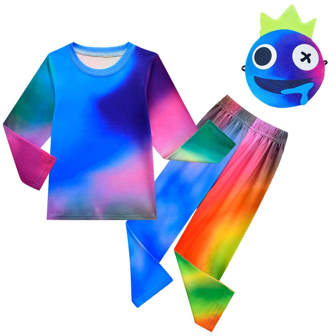 Game Roblox rainbow friends Costume Cosplay rainbow Monster print Pajamas set For Kids