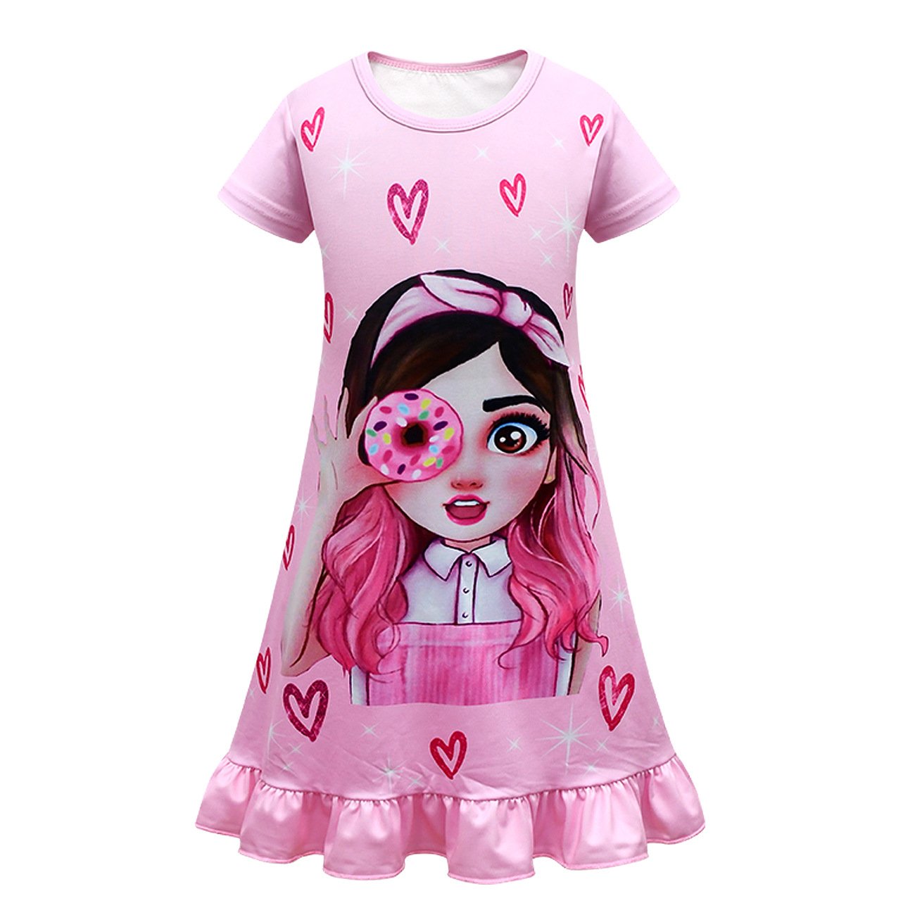 Pink Mis Pastelitos friends Costume Cosplay cartoon print costume Dress For kids