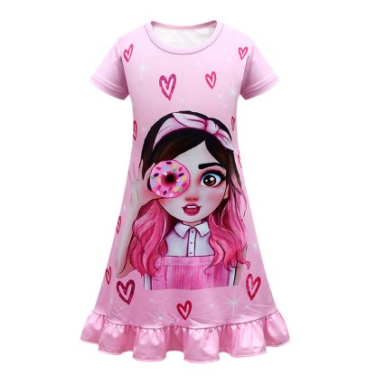 Pink Mis Pastelitos friends Costume Cosplay cartoon print costume Dress For kids