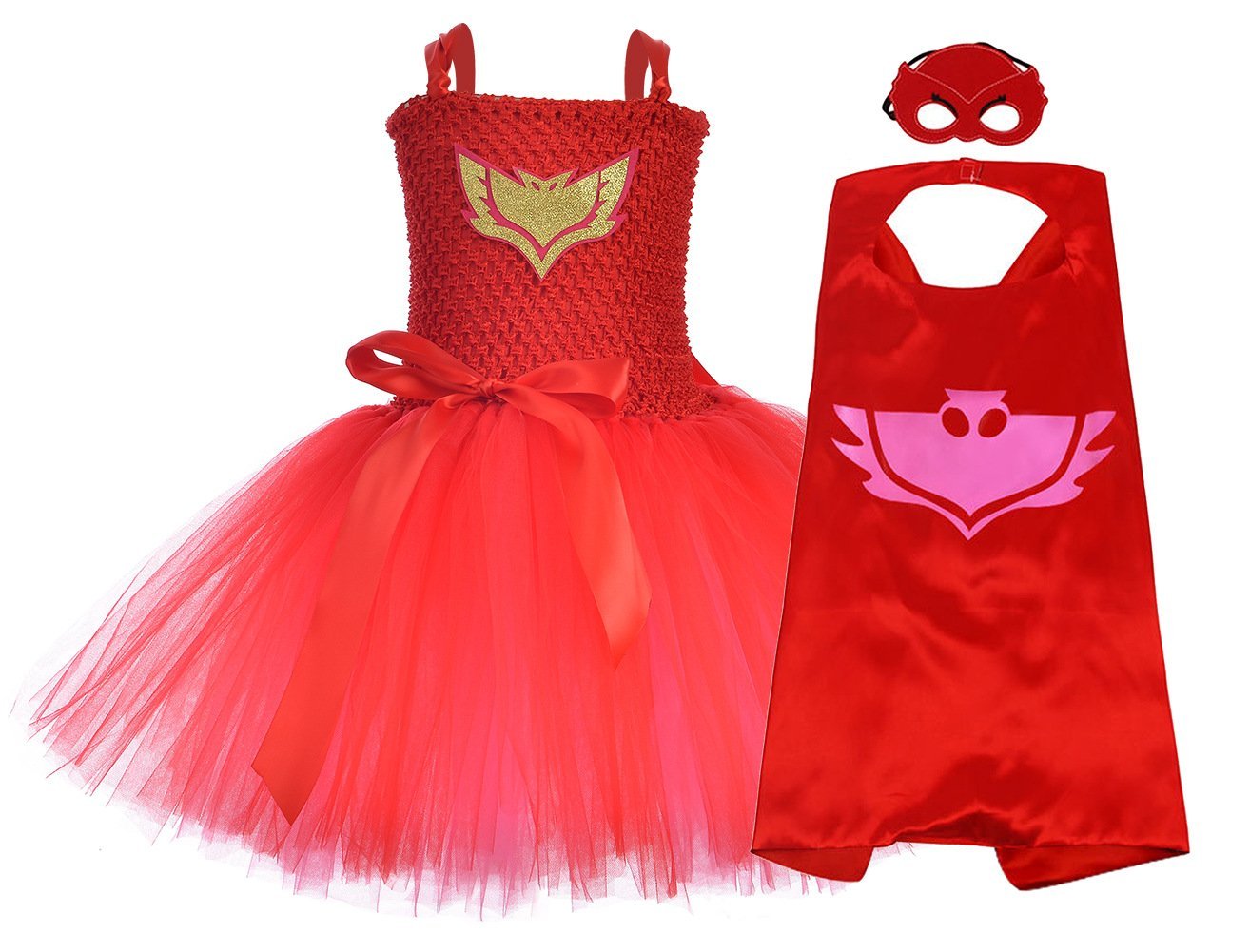 PJ Masks Superhero Cosplay Halloween Costumes Tutu Dress Suits