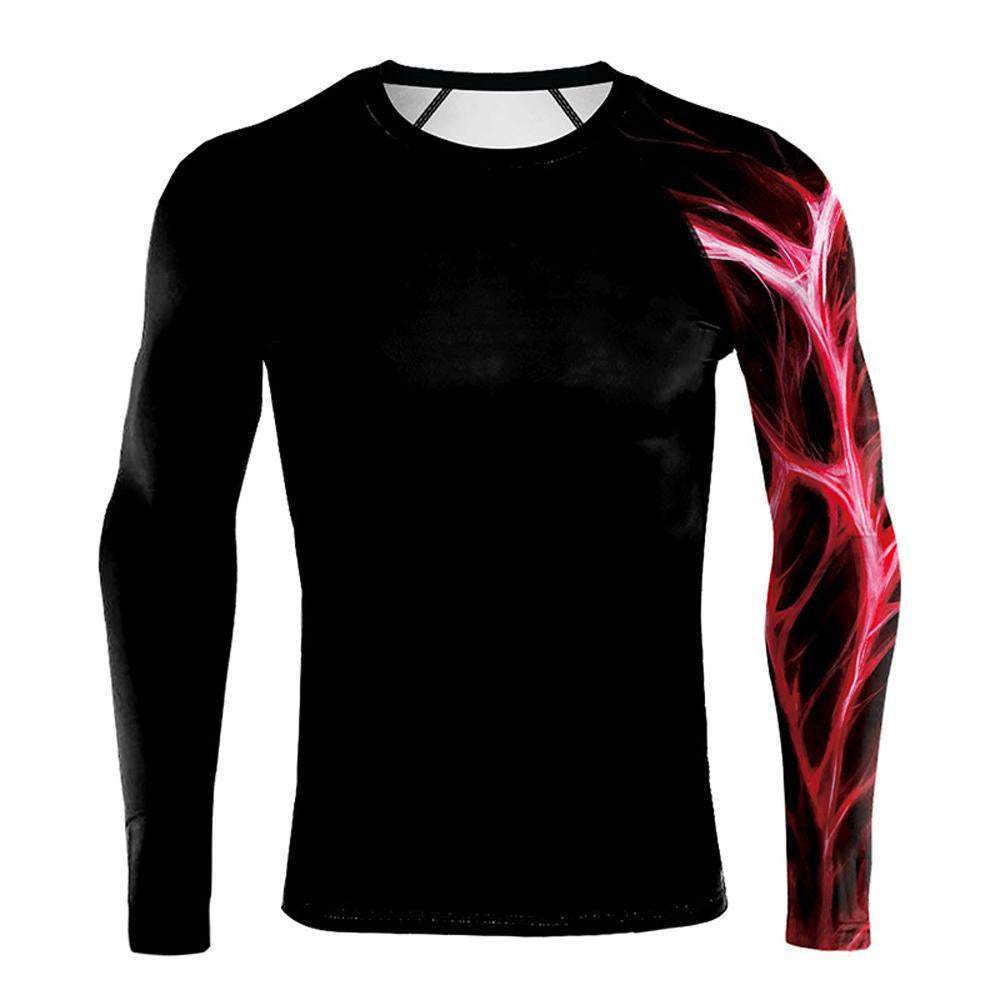 Spiderman T Shirt Cosplay Costume Halloween Printed Top Tight Sportswear Tee For Men