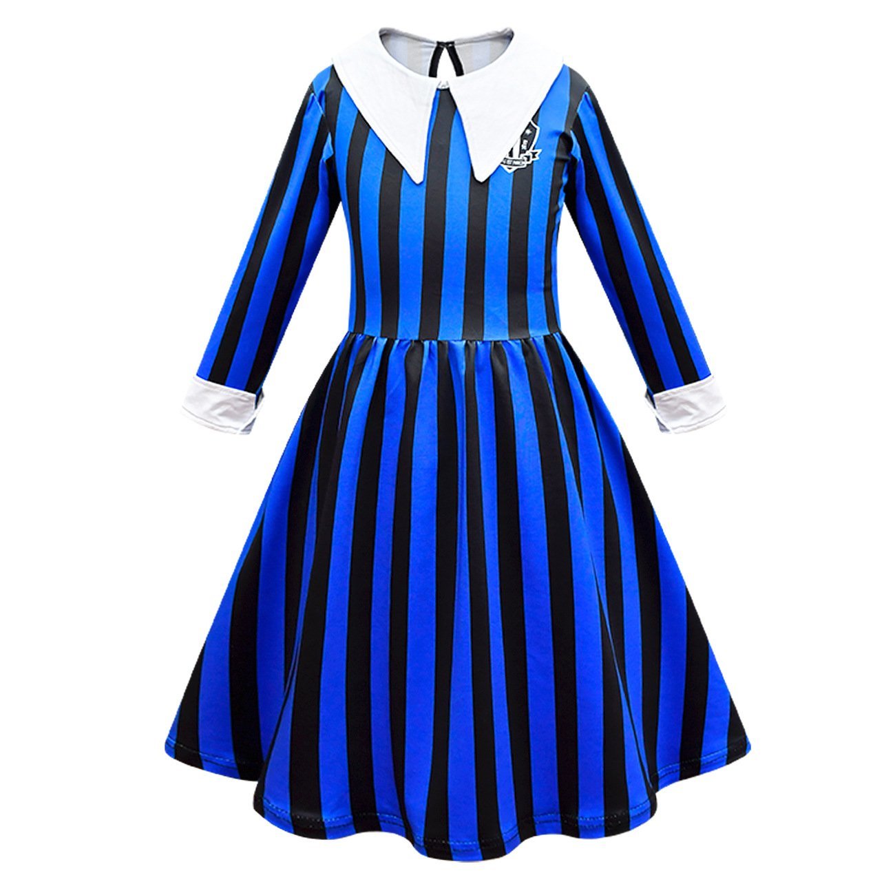 Wednesday Costume The Addams Family Cosplay Striped Dress For Kids