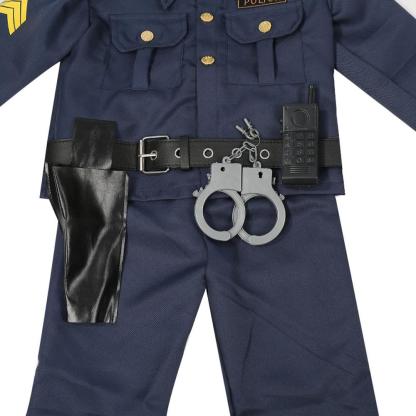 Kids Police Cop Costume for Boys Office Halloween Costume Cosplay Party