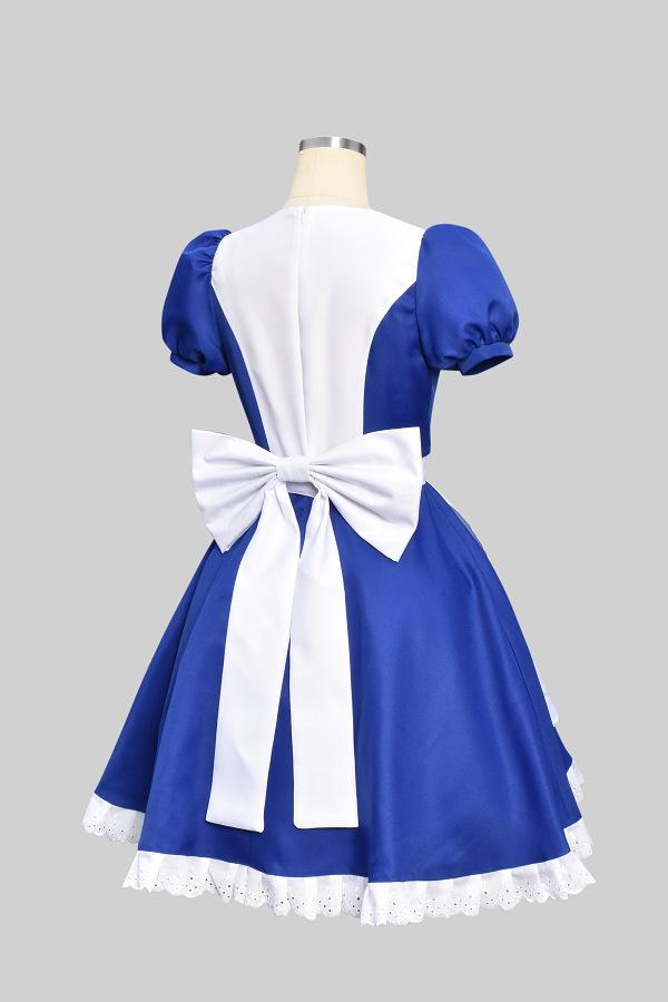 Returns Alice Cosplay Costume Maid Dress Halloween Carnival Blue Outfits Dresses For Women