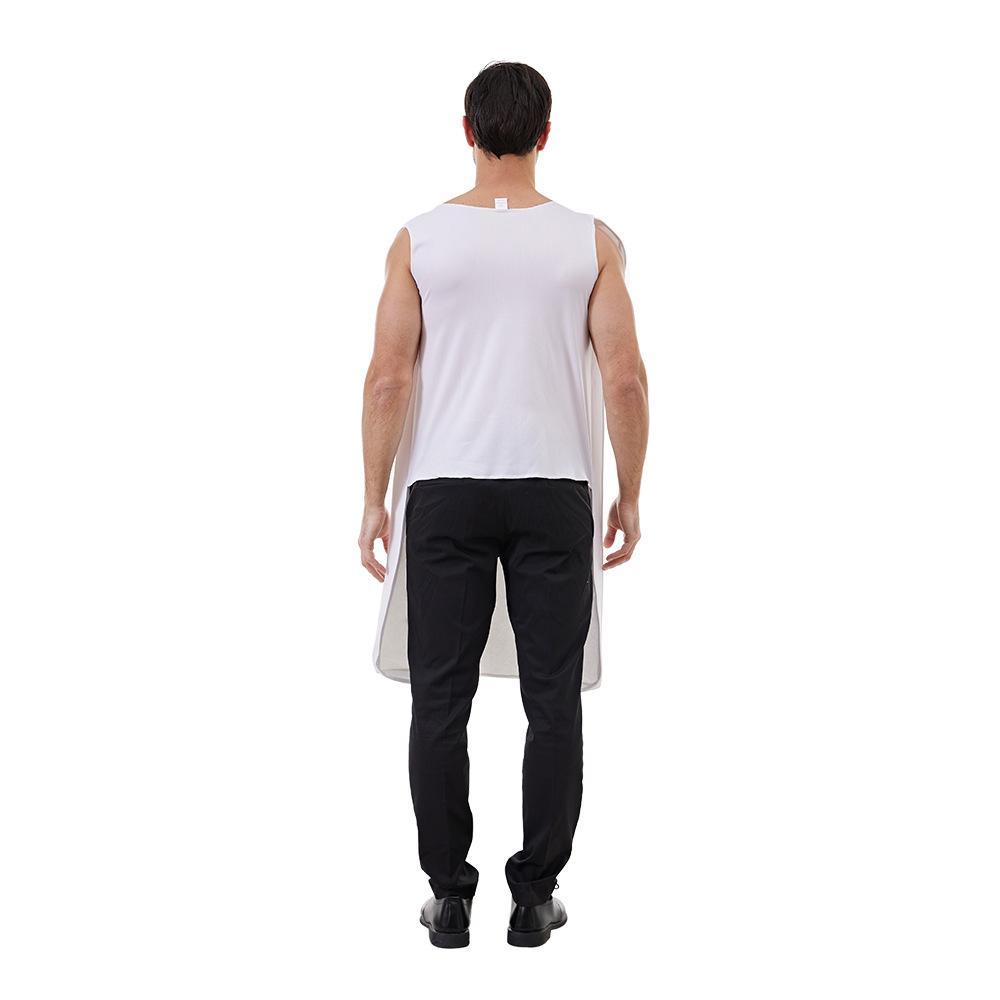 Ace of Spade Card Costume Jumpsuit White and Black Adult Halloween Cosplay Party Outfits