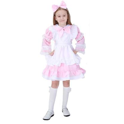 Halloween Alice Dress Girl's Princess Costume Maid Dress for kids-Pajamasbuy