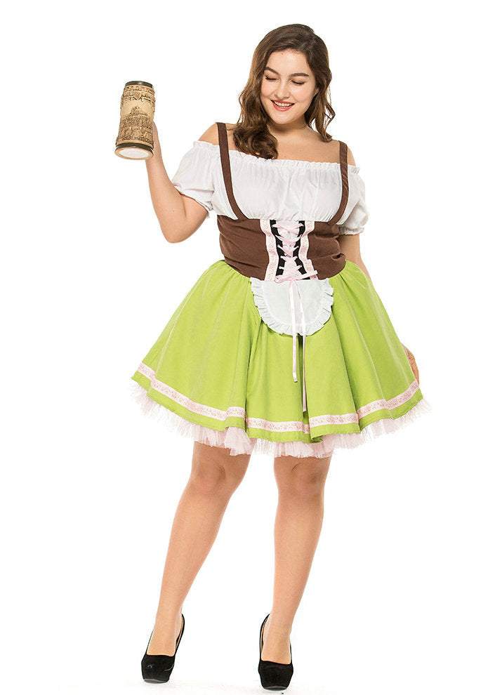 German Oktoberfest Outfit Plus Size Dress Women Halloween Cosplay Costume