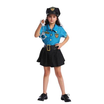 Kids police suit Costume uniform Cosplay Costume Masquerade