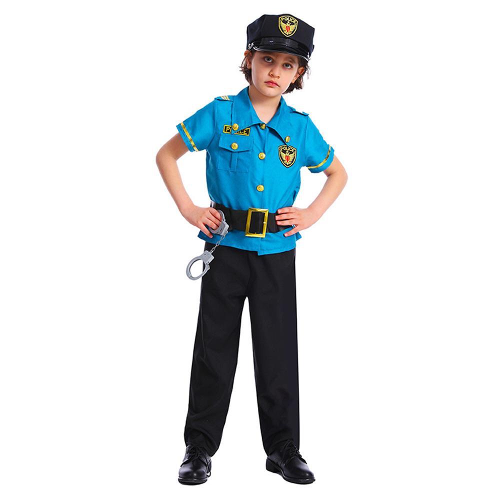 Kids police suit Costume uniform Cosplay Costume Masquerade-Pajamasbuy