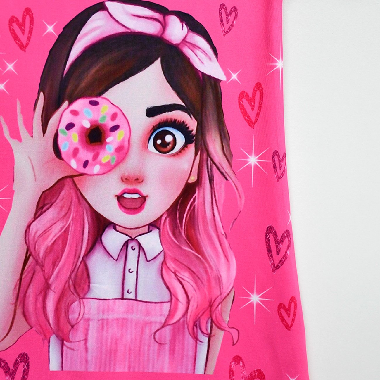 Pink Mis Pastelitos friends Costume Cosplay cartoon print costume Dress For kids