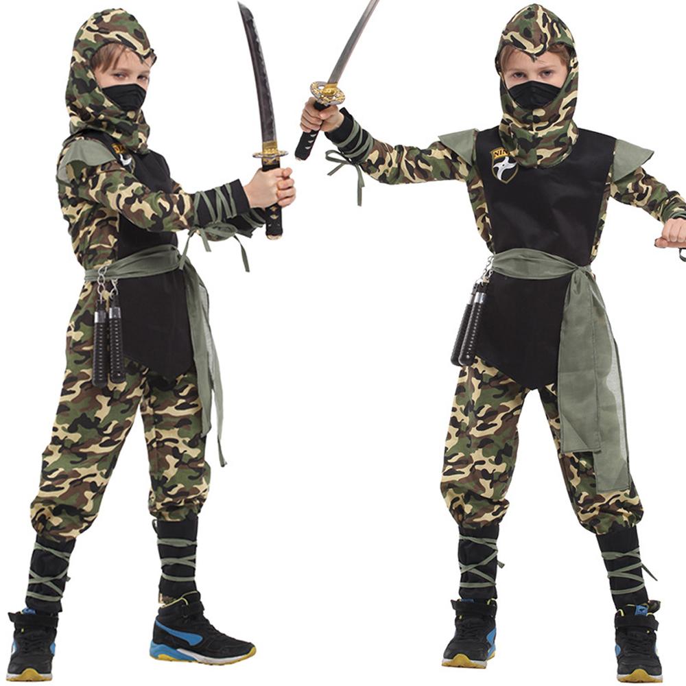 Boy's Costumes ninja camouflage Performance Stage Jumpsuit Cosplay Costume