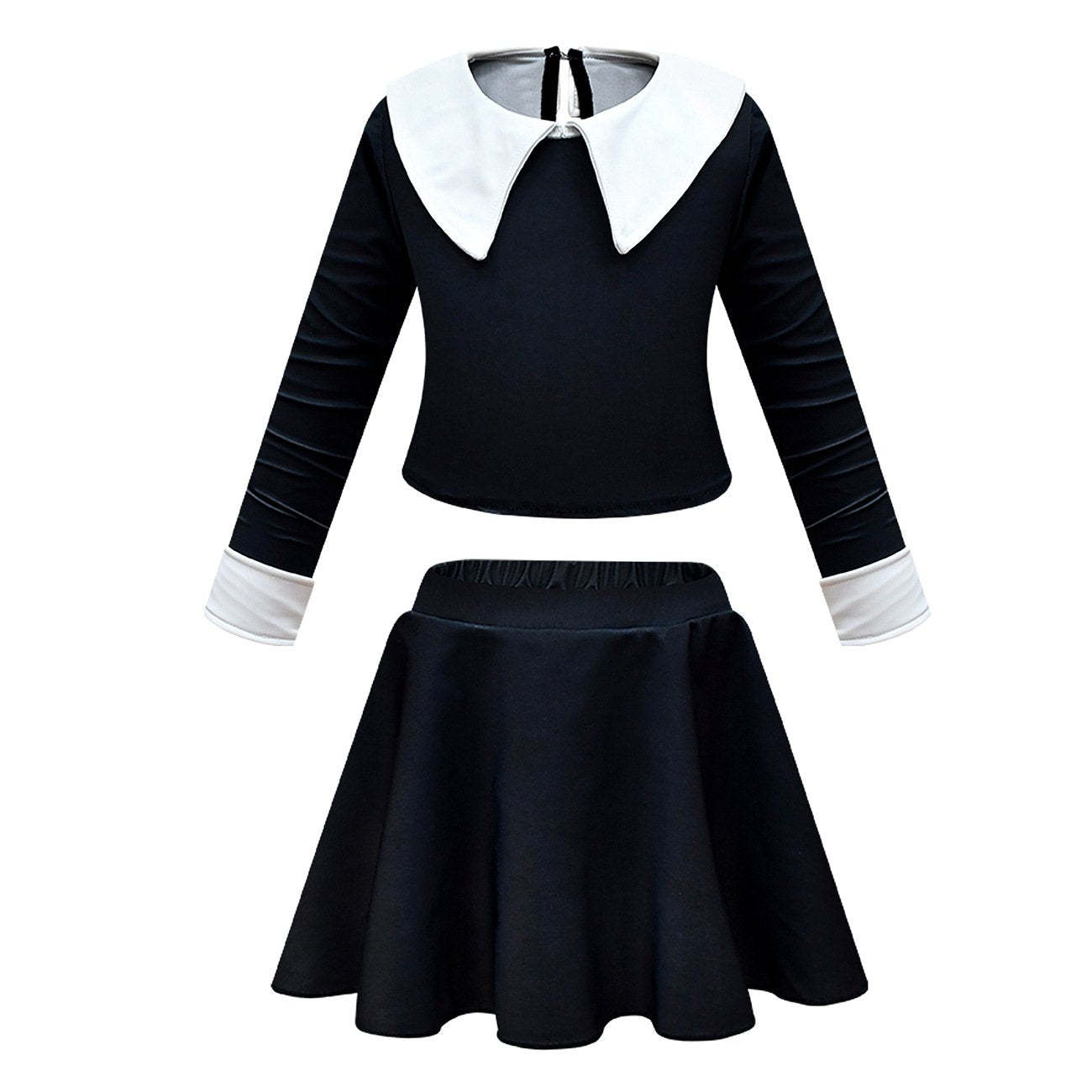 Wednesday Costume The Addams Family Cosplay Long Sleeve Swimsuit Set For Kids