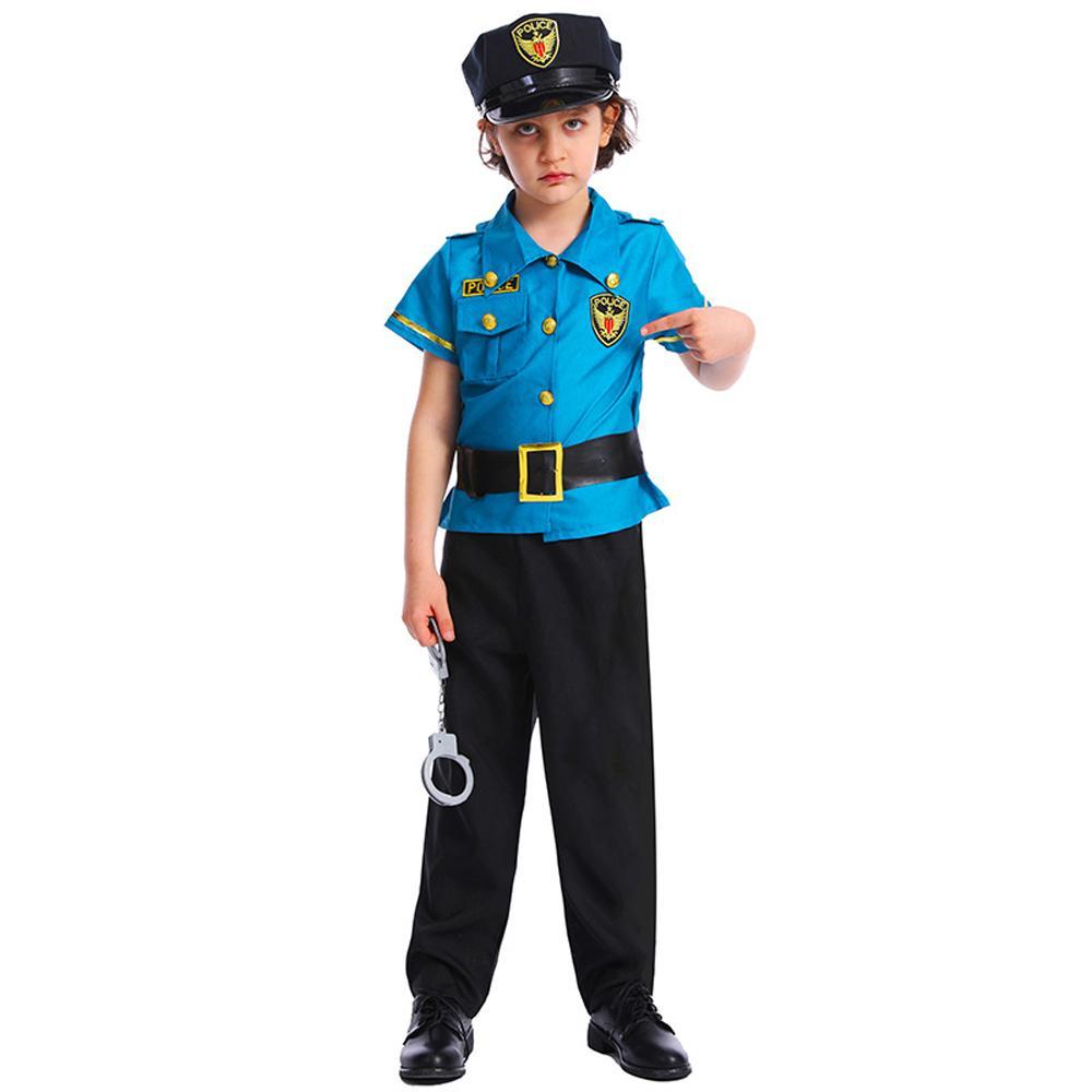 Kids police suit Costume uniform Cosplay Costume Masquerade