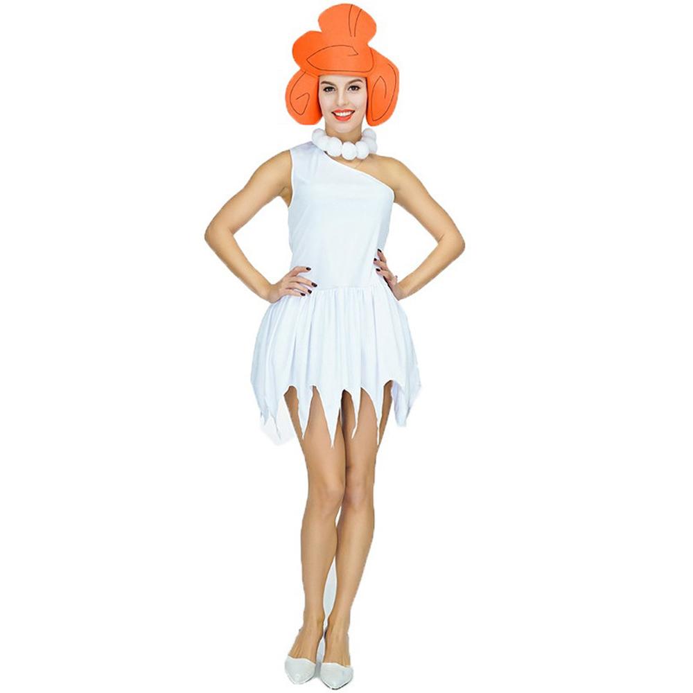 The Flintstones Wilma Adult Ladies Cosplay Costume 70s TV Cartoon-Pajamasbuy
