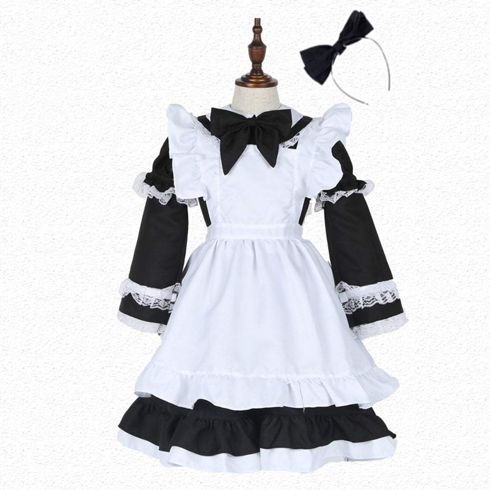 Halloween Alice Dress Girl's Princess Costume Maid Dress for kids