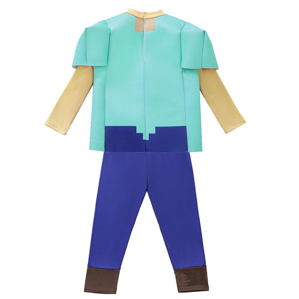 Steve Costume Minecraft Herobrine Notch Alex Cosplay Stage Game Costumes Suits For Kids