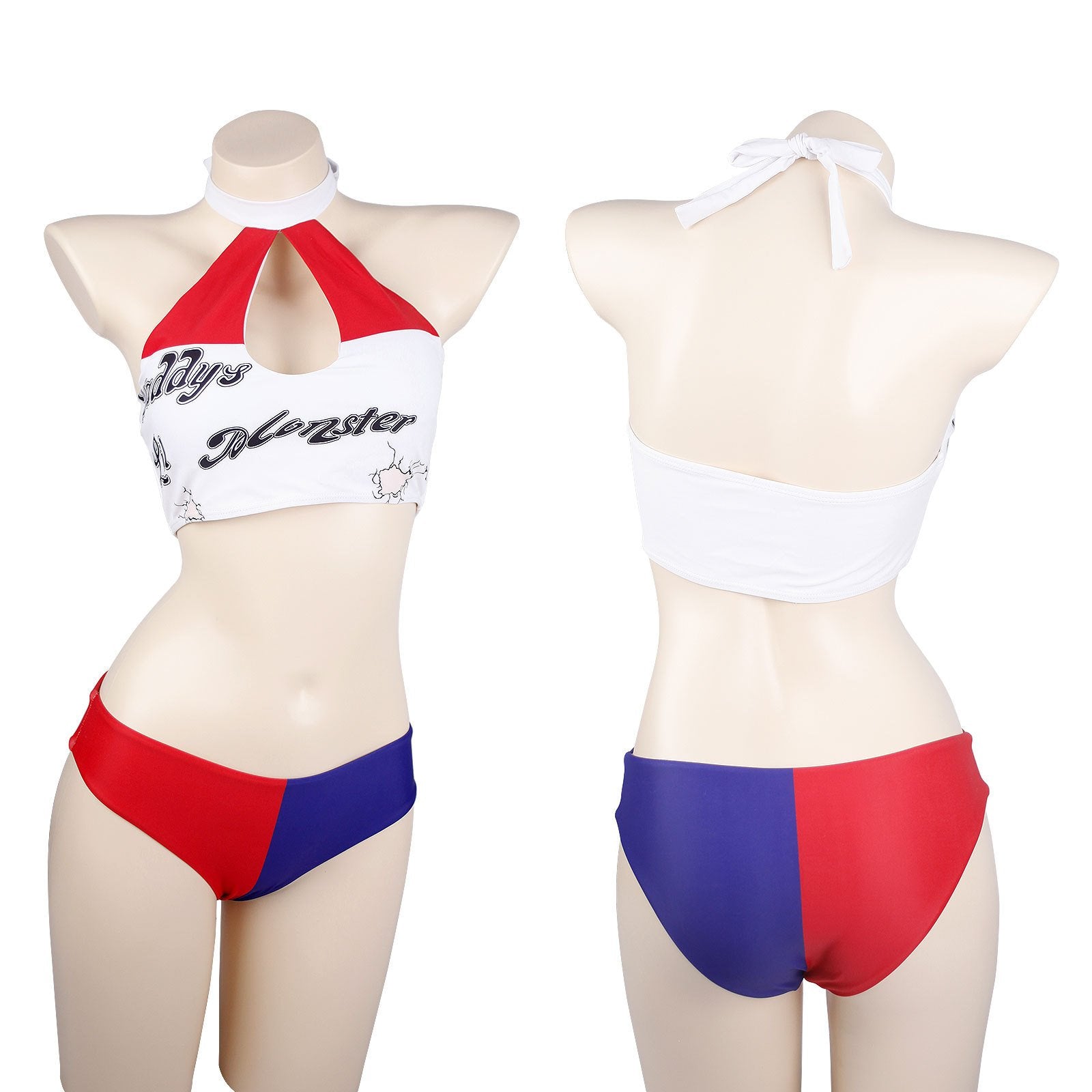 Quinn Costumes two piece suit Harley cosplay Bikini swimsuit