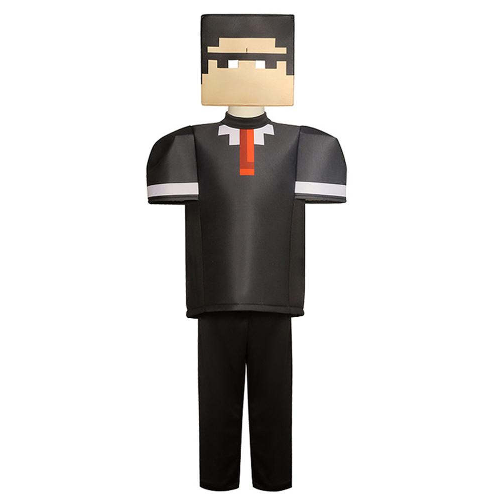 Steve Costume Minecraft Herobrine Notch Alex Cosplay Stage Game Costumes Suits For Kids