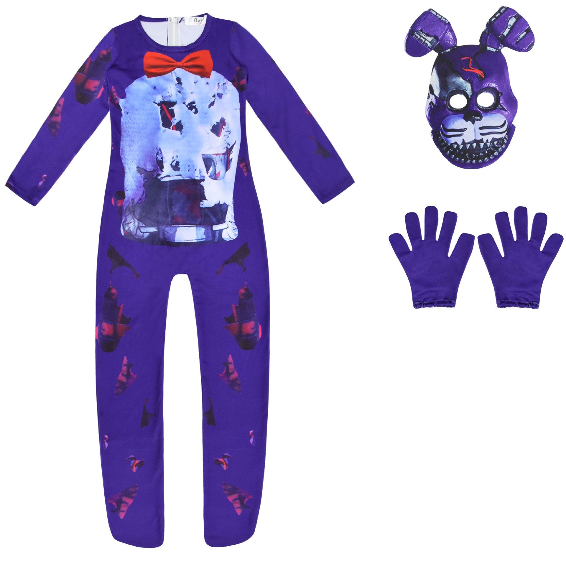 Kids Halloween Teddy Bear Cosplay Costume Jumpsuit Zentai Suits-Pajamasbuy