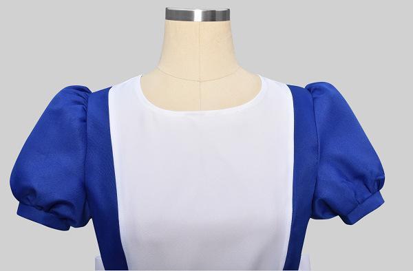 Returns Alice Cosplay Costume Maid Dress Halloween Carnival Blue Outfits Dresses For Women