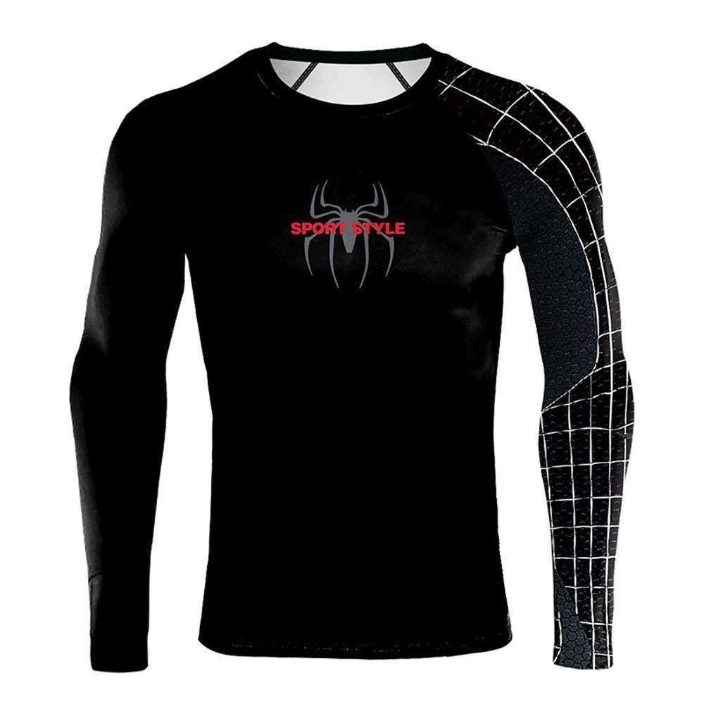 Spiderman T Shirt Cosplay Costume Halloween Printed Top Tight Sportswear Tee For Men