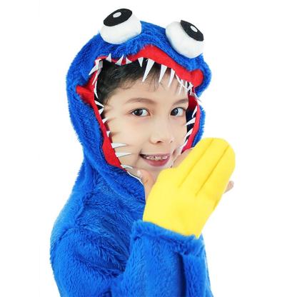 Poppy Playtime Huggy Wuggys Plush Halloween Costume Kids Cosplay Jumpsuit