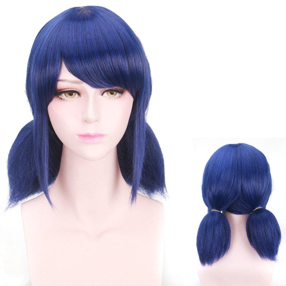 Miraculous Ladybug Halloween Cosplay Blue Double Ponytail Wigs for Girls