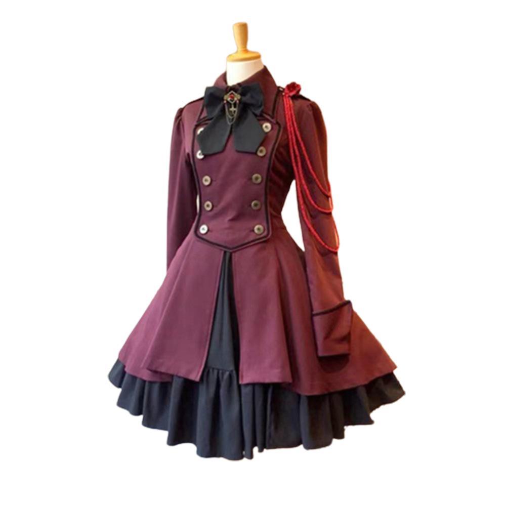 Lolita Gothic Dress Plus Size Vintage Long Sleeve Renaissance Retro Princess Skirt