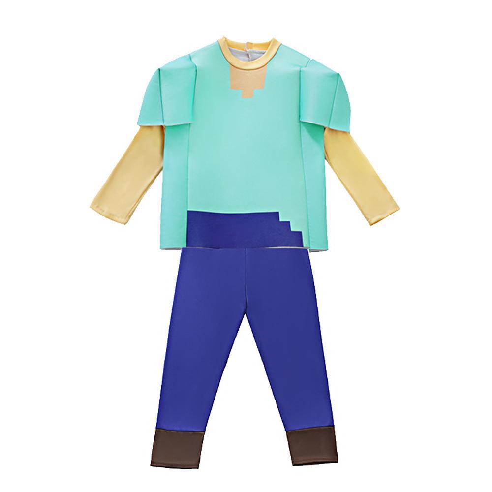 Steve Costume Minecraft Herobrine Notch Alex Cosplay Stage Game Costumes Suits For Kids