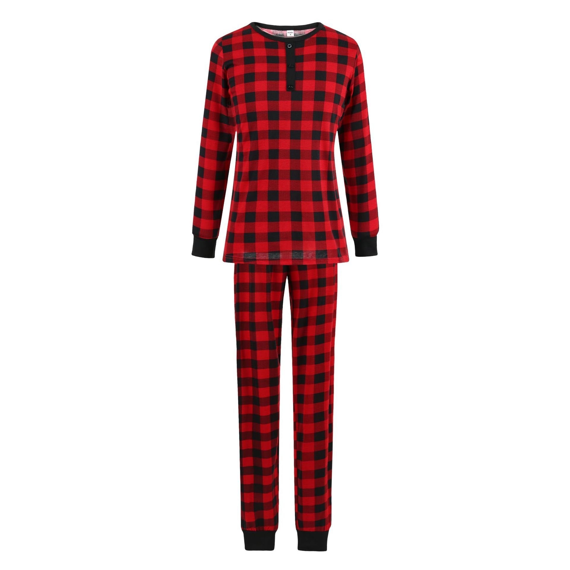 Christmas Family Matching Pajamas Red Plaid Sleepwear Set