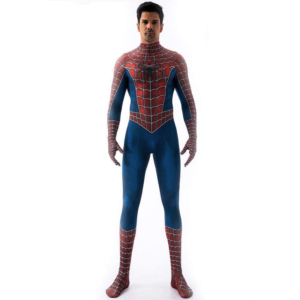 Tony Spiderman Costume Cosplay Jumpsuit Superhero Bodysuit Tights Halloween Suit Zentai For Adult Kids