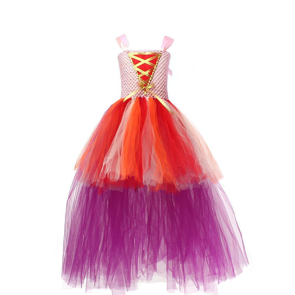 Girl Hocus Pocus Sanderson sisters Winifred Sarah Mary Tutu Dress for kids Halloween Cartoon Costume
