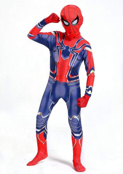 Endgame Spiderman Cosplay Costume Zentai Bodysuit for kids