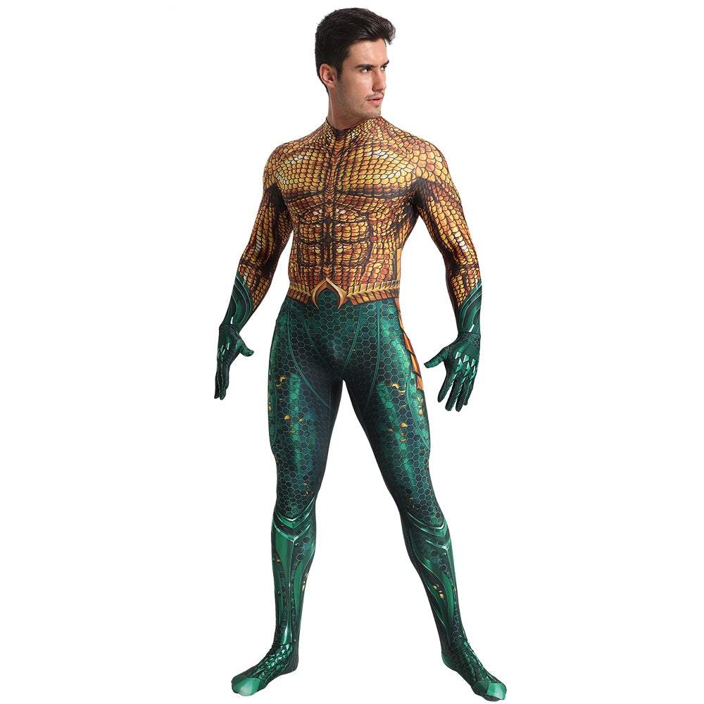 Aquaman 2 Costume Arthur Cosplay Bodysuit Halloween Fancy Cosplay Carnival Suit