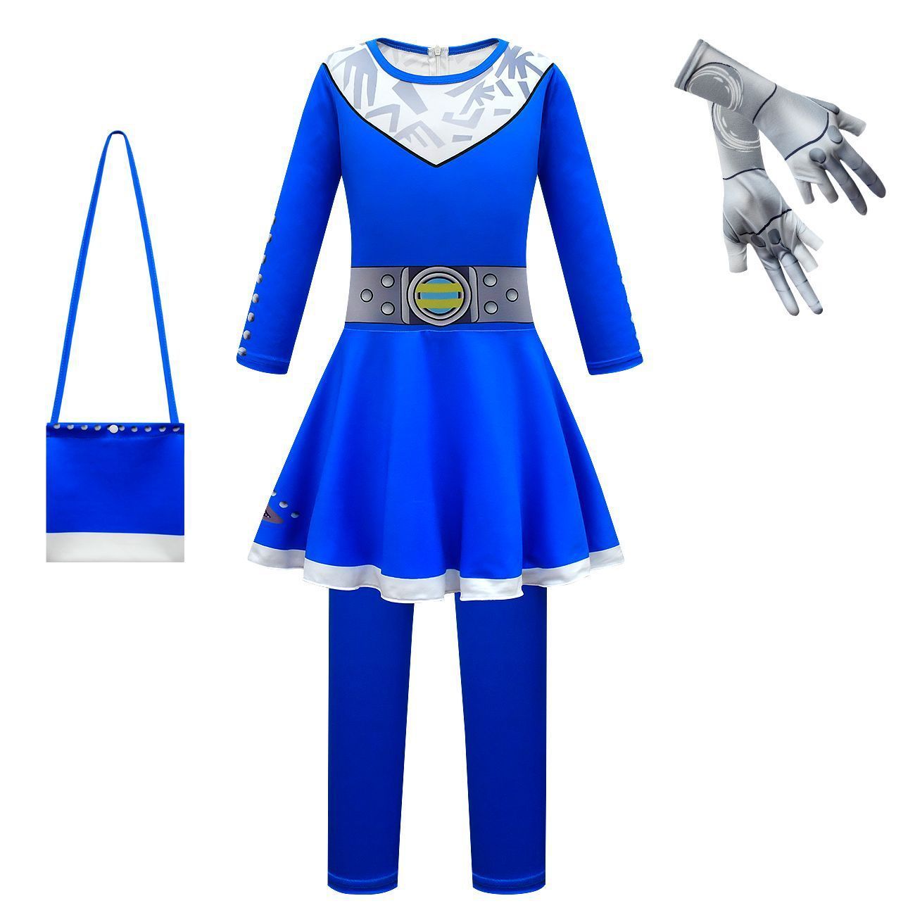College Zombies 3 Blue Cosplay dress Jumpsuit Costume Bodysuit Outfits for kids